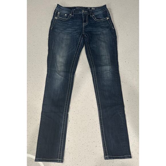 Miss Me Denim - Miss Me Women's Skinny Jeans Size 28 Angel Wings Biker Moto Bling School